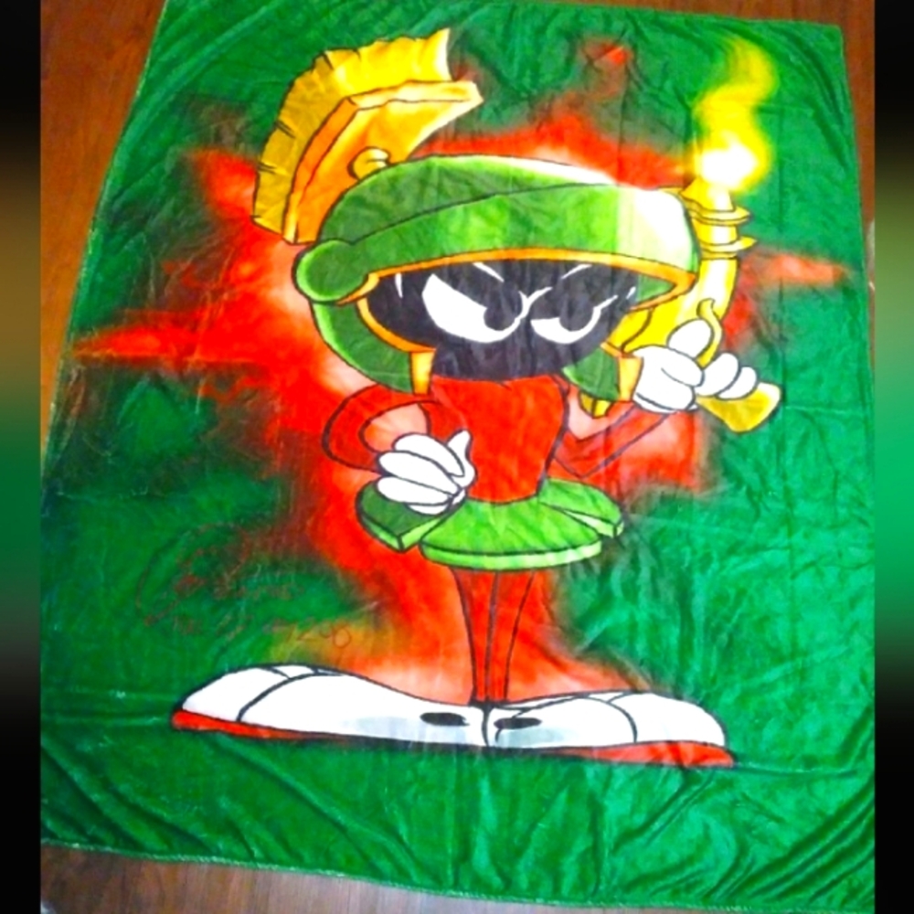 Marvin the Martian Throw Blanket  50" x 60” Looney Tunes Warner Brothers
